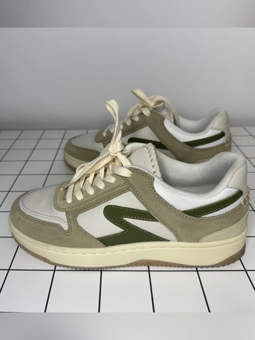 rag & bone Cream, Olive & Beige Low-Top Sneakers